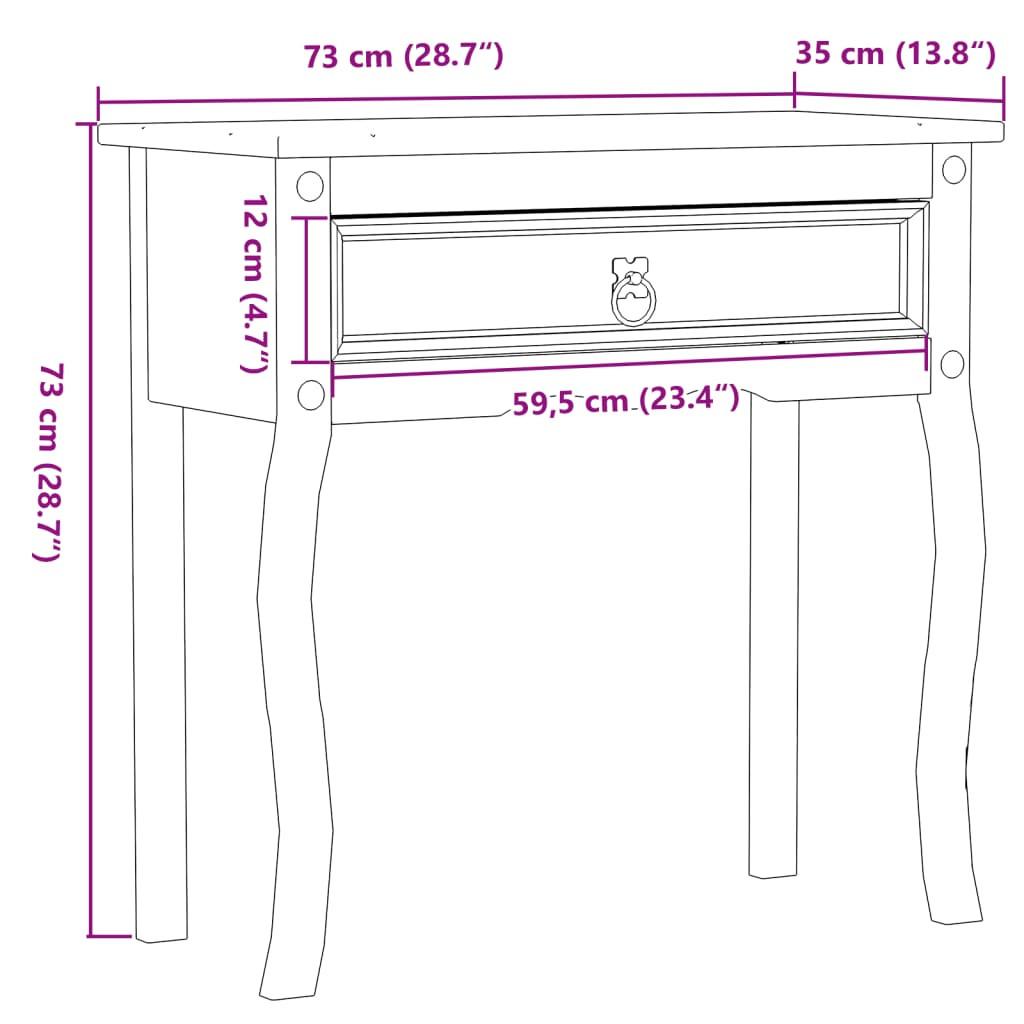 VidaXL tavolo consolle Legno di pino  