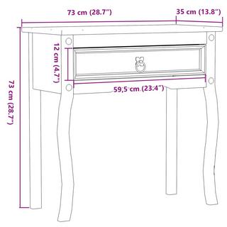 VidaXL Table console bois de pin  