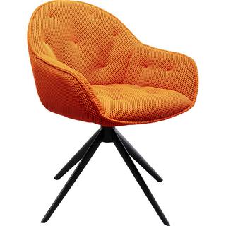 KARE Design Sedia girevole Carlito Mesh arancione  