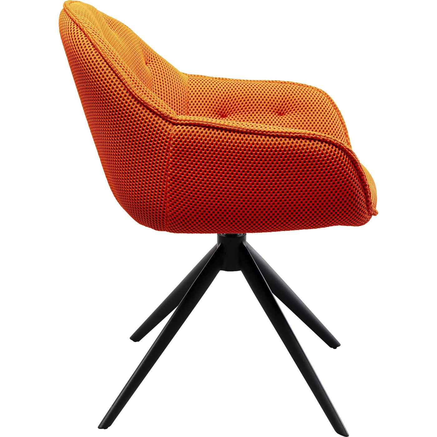 KARE Design Sedia girevole Carlito Mesh arancione  