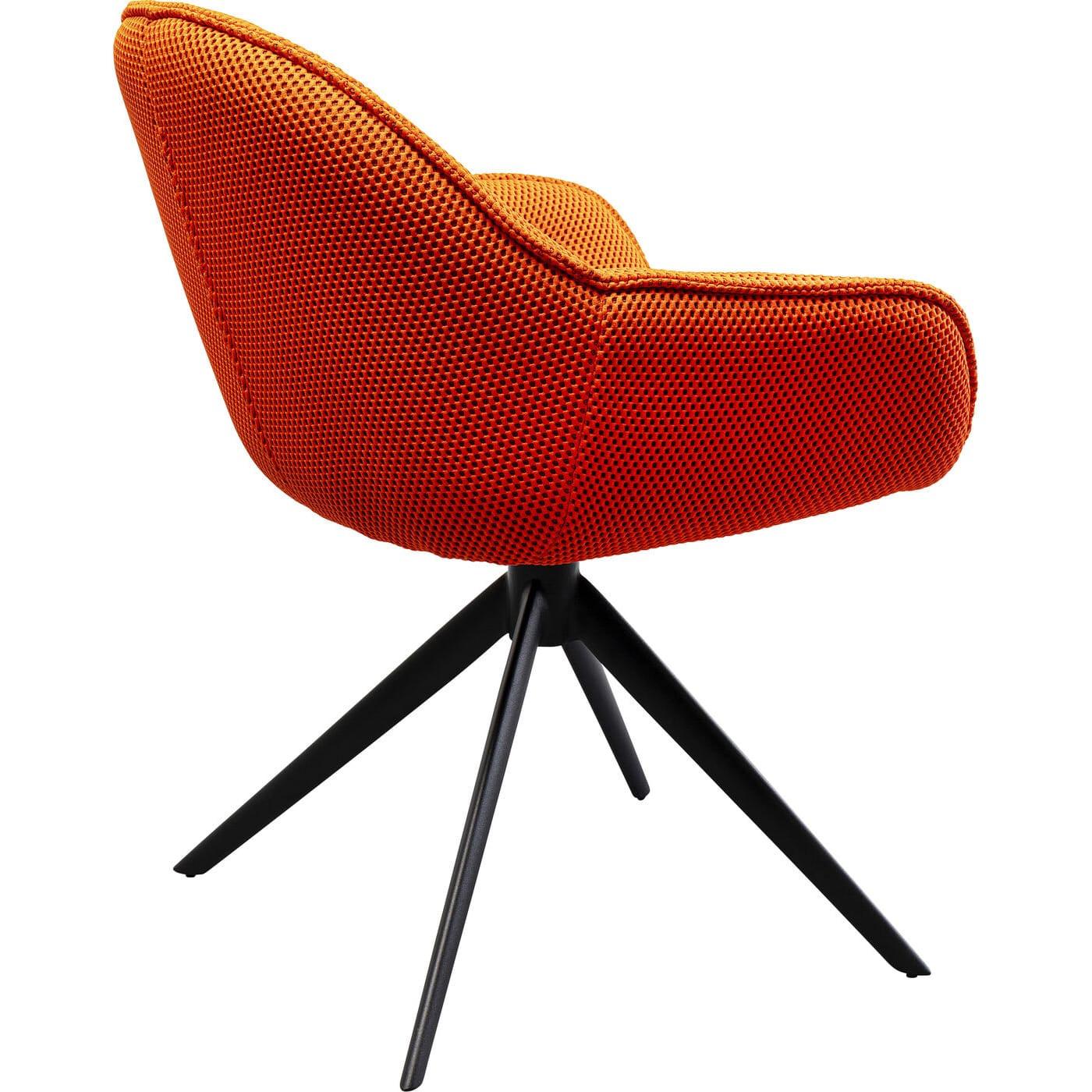 KARE Design Sedia girevole Carlito Mesh arancione  