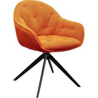 KARE Design Sedia girevole Carlito Mesh arancione  