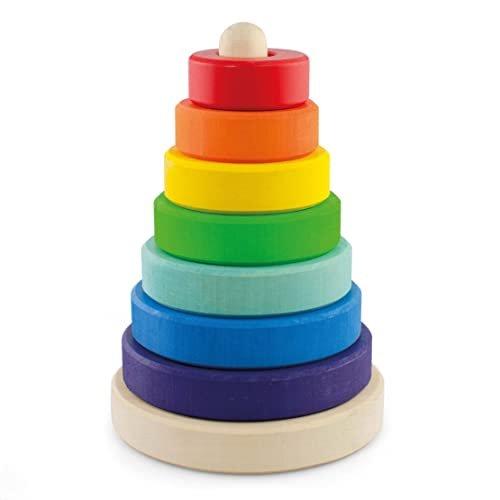 Image of Holzspielzeug Stapelringe Regenbogen Stapler Spiel Unisex Multicolor ONE SIZE