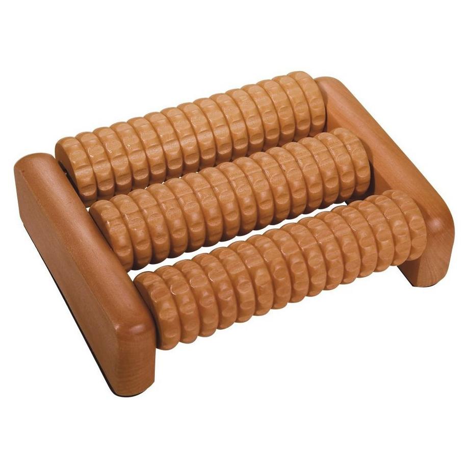 diaqua  Rouleau de massage pour pieds avec 1x3 rouleaux en bois 