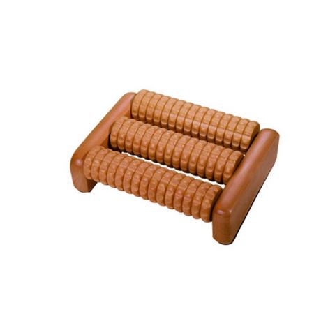 diaqua  Rouleau de massage pour pieds avec 1x3 rouleaux en bois 