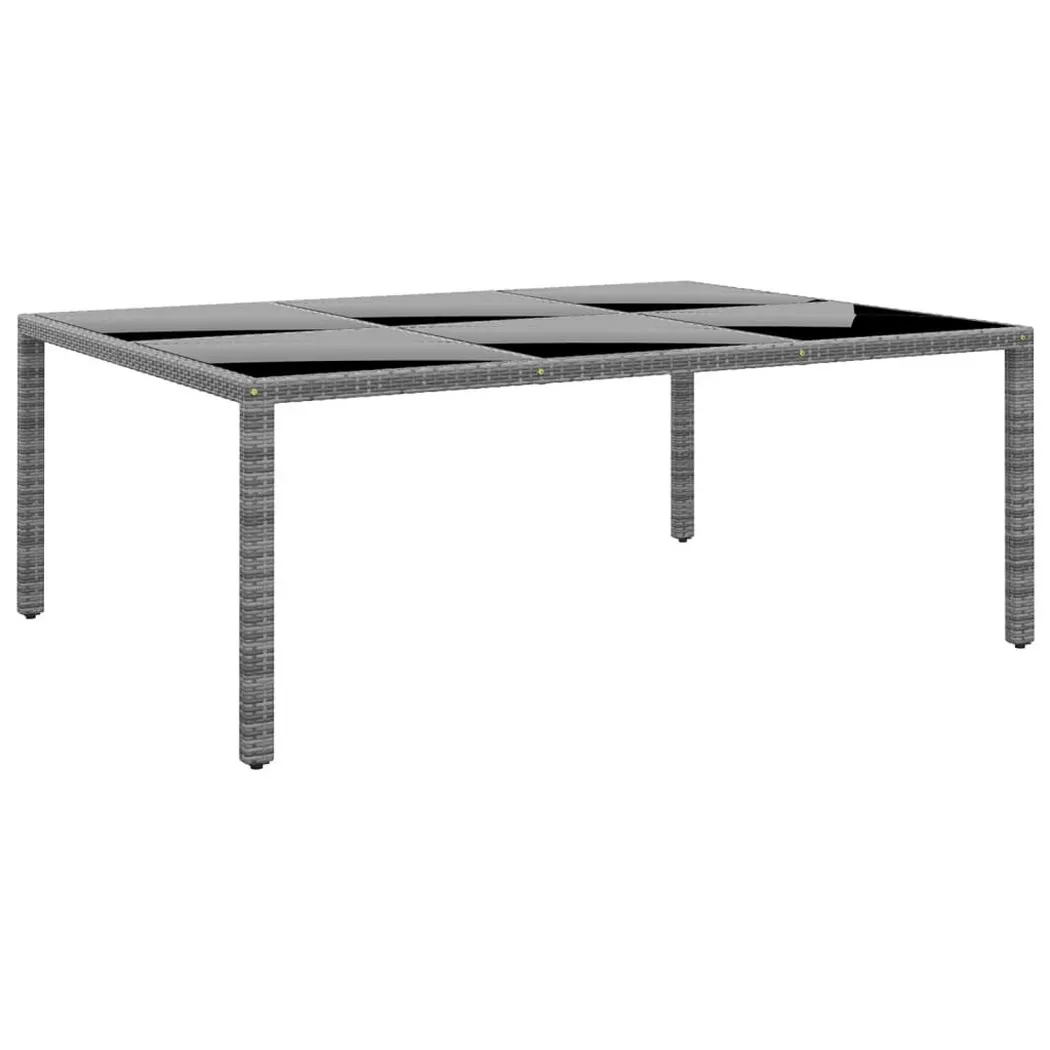 VidaXL - Table de jardin rotin synthétique, One Size, Gris