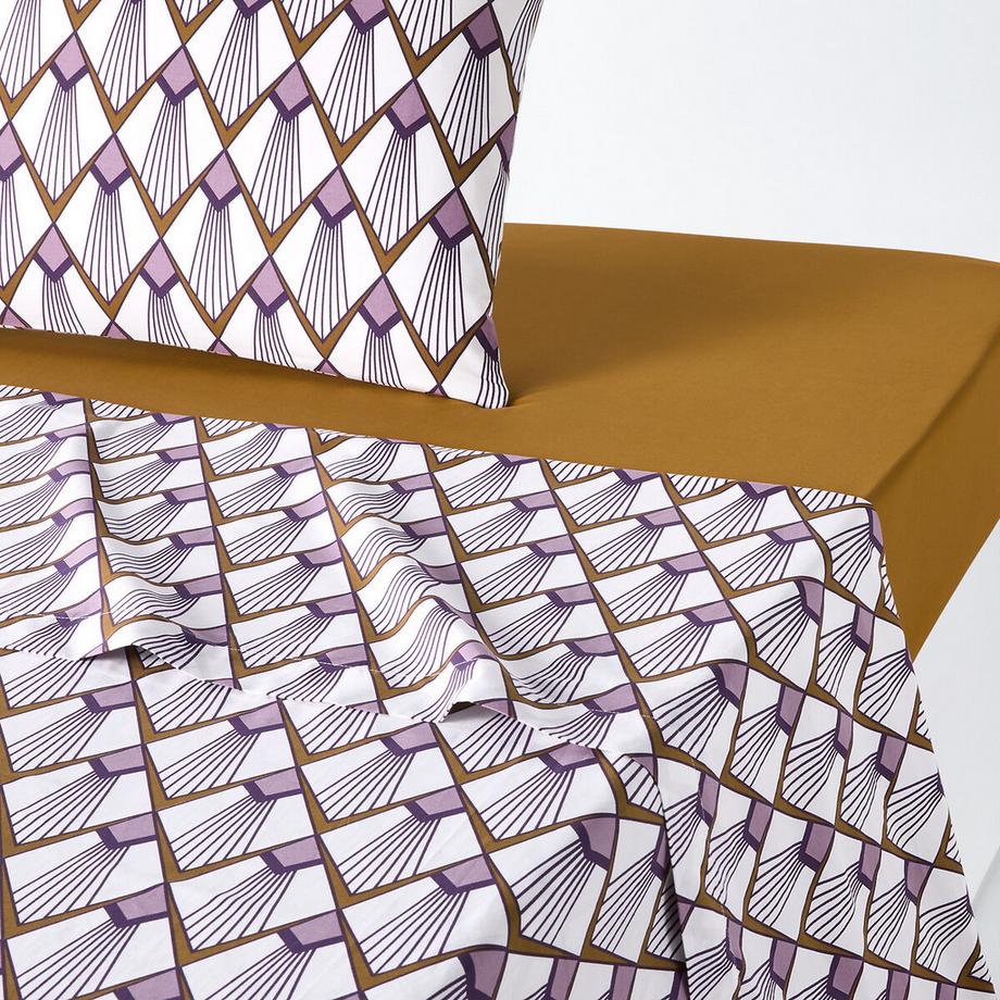 La Redoute Intérieurs Elisa Mauve Lenzuolo Piatto  