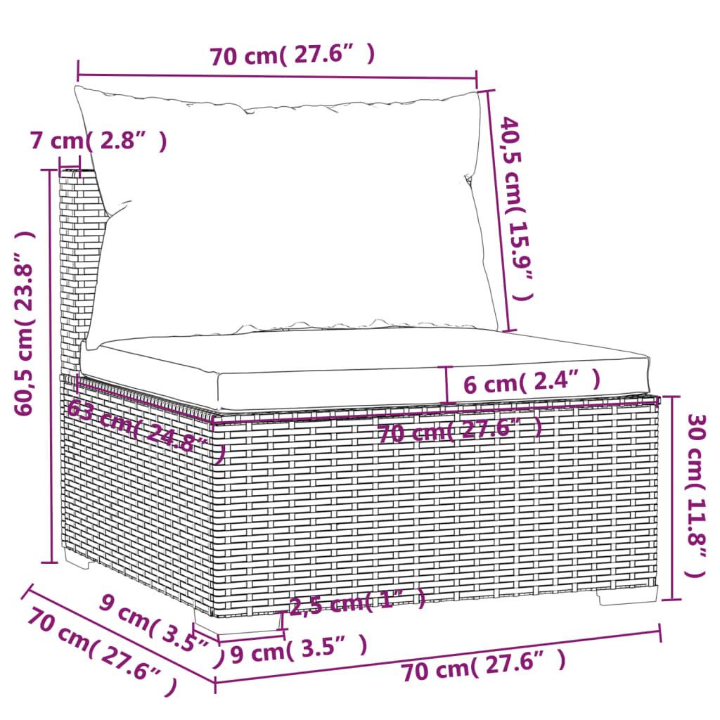 VidaXL set per salotto da giardino Polirattan  