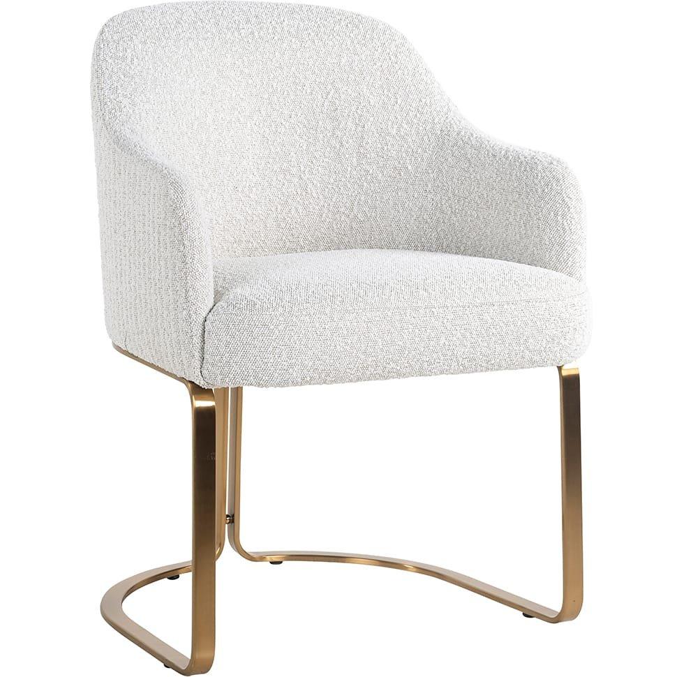 Image of Stuhl Hadley weiss gold gebürstet Stuhl Hadley weiss gold gebürstet