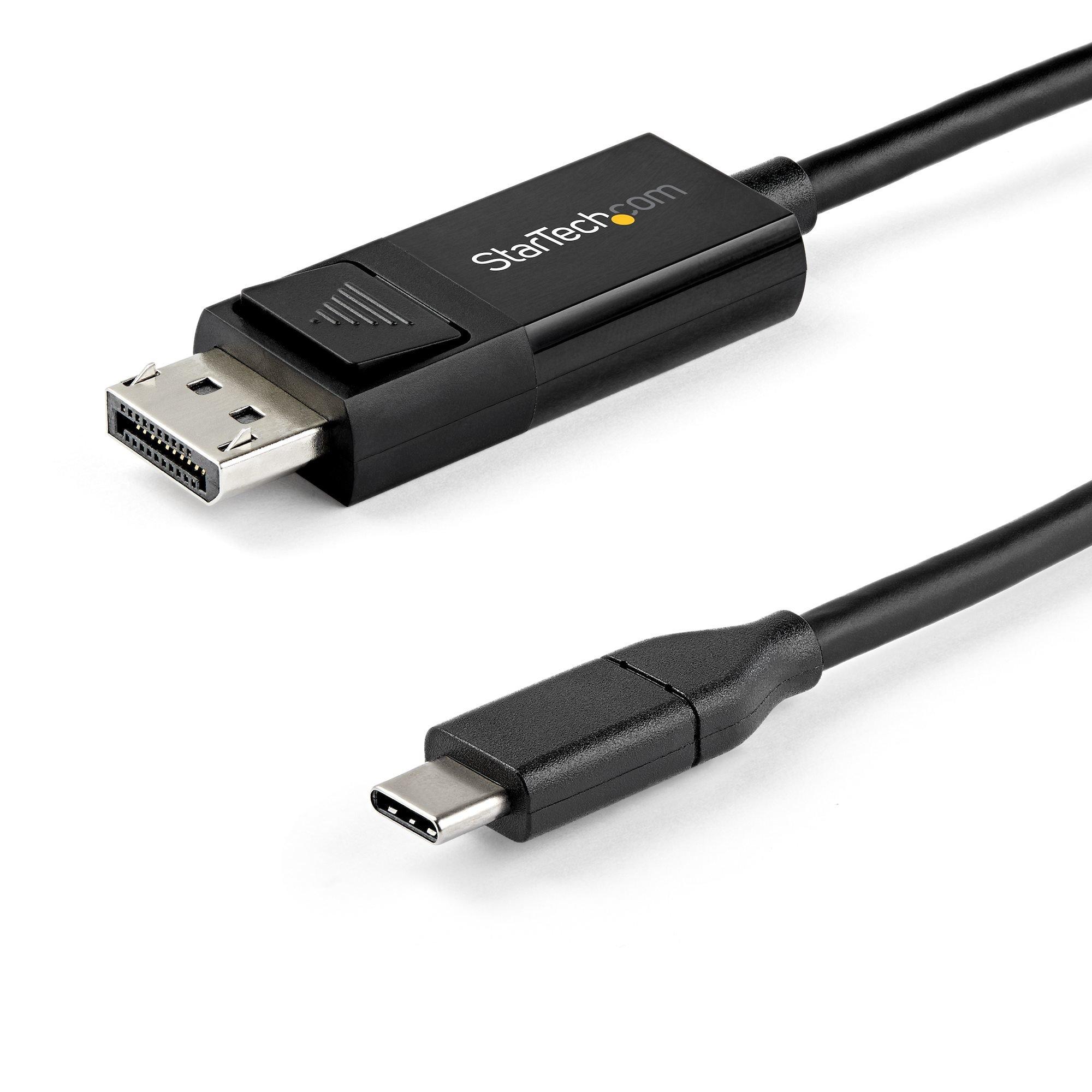 Image of StarTech.com 2m USB-C auf DisplayPort 1.4-Kabel 8K 60Hz / 4K - Bidirektionales DP zu USB- oder USB-C zu DP-reversibles Videoadapterkabel - HBR3/HDR/DSC - USB-Typ C/TB3-Monitorkabel