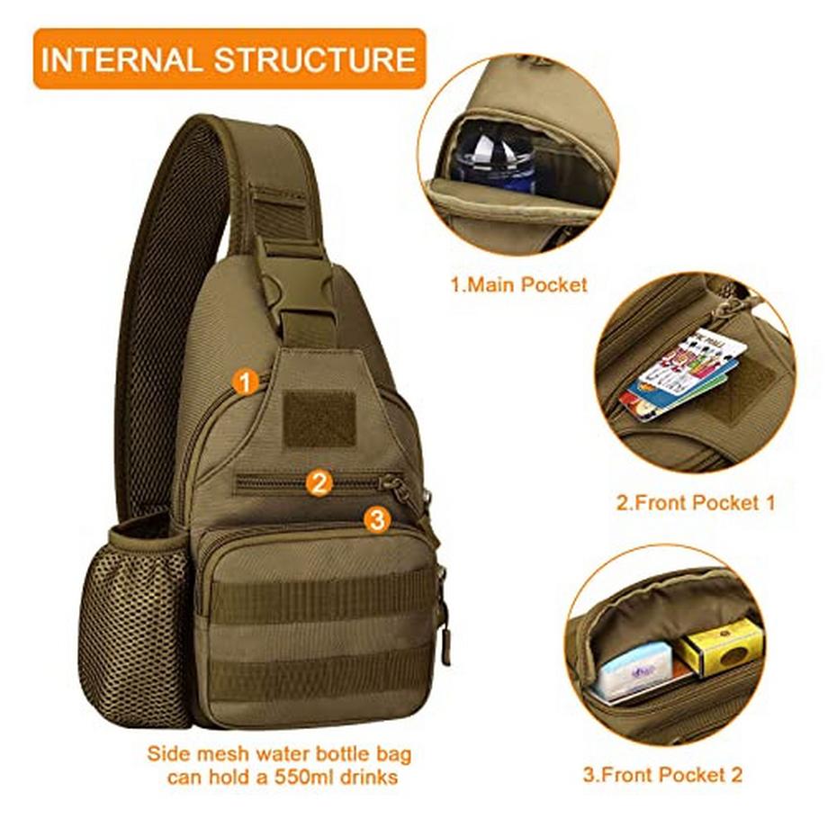 Only-bags.store Tactical Militär Brust Sling Crossbody Tasche  