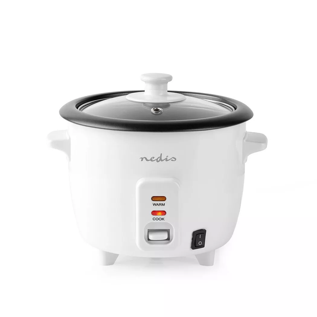 Nedis – Reiskocher 300W mit Schüssel 0,6L, Weiss