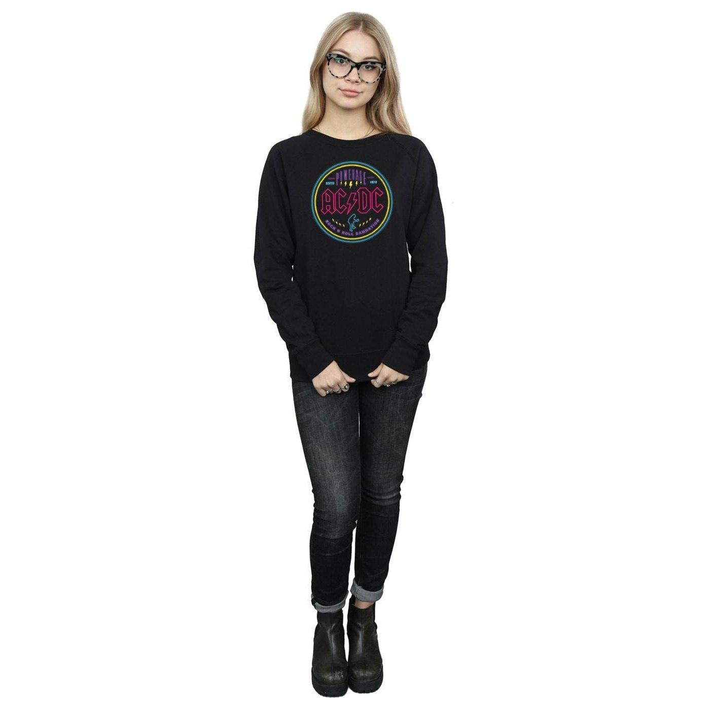 AC/DC  Sweatshirt Circle Neon 