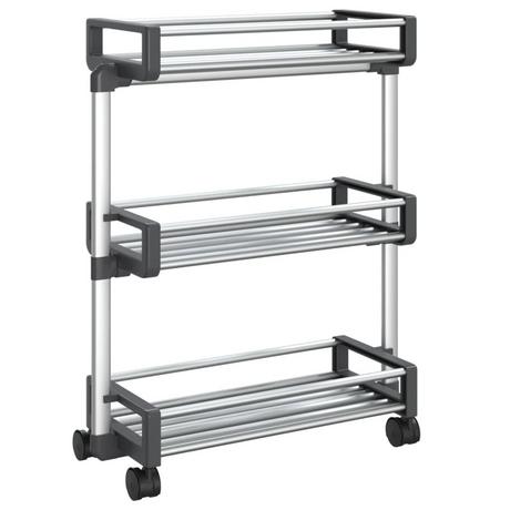 VidaXL Chariot de rangement aluminium  