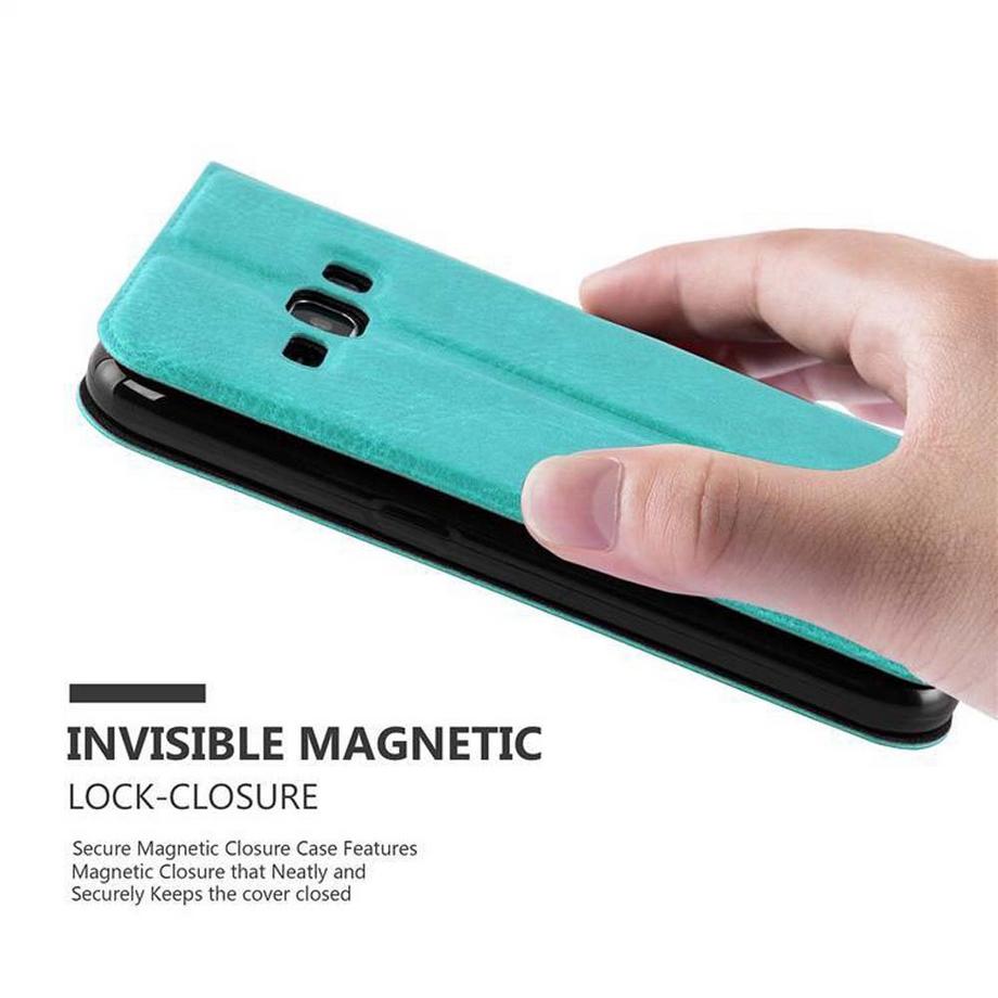 Cadorabo  Hülle für Samsung Galaxy J1 2016 Magnetverschluss, 2 Sichtfenstern 