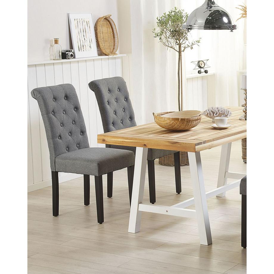 Beliani Set di 2 sedie da pranzo en Tessuto Glamour VELVA  