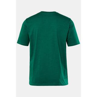 JP1880  T-shirt à manches courtes jersey en fil flammé, imprimé sur la poitrine - jusqu'au 8&nbsp;XL 