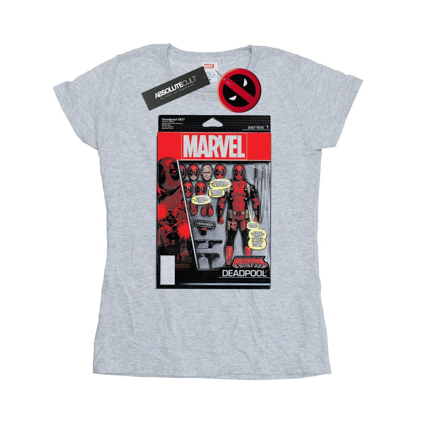 Image of Deadpool Action Figure Tshirt Damen Grau S