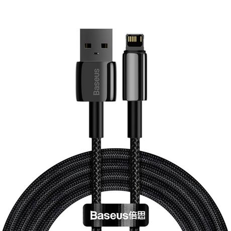 Baseus  Baseus Tungsten Gold USB-A auf Lightning 2,4 A, 2 m – Schwarz 