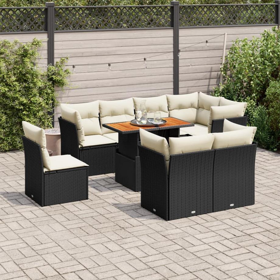 VidaXL Ensemble de canapés de jardin rotin synthétique  