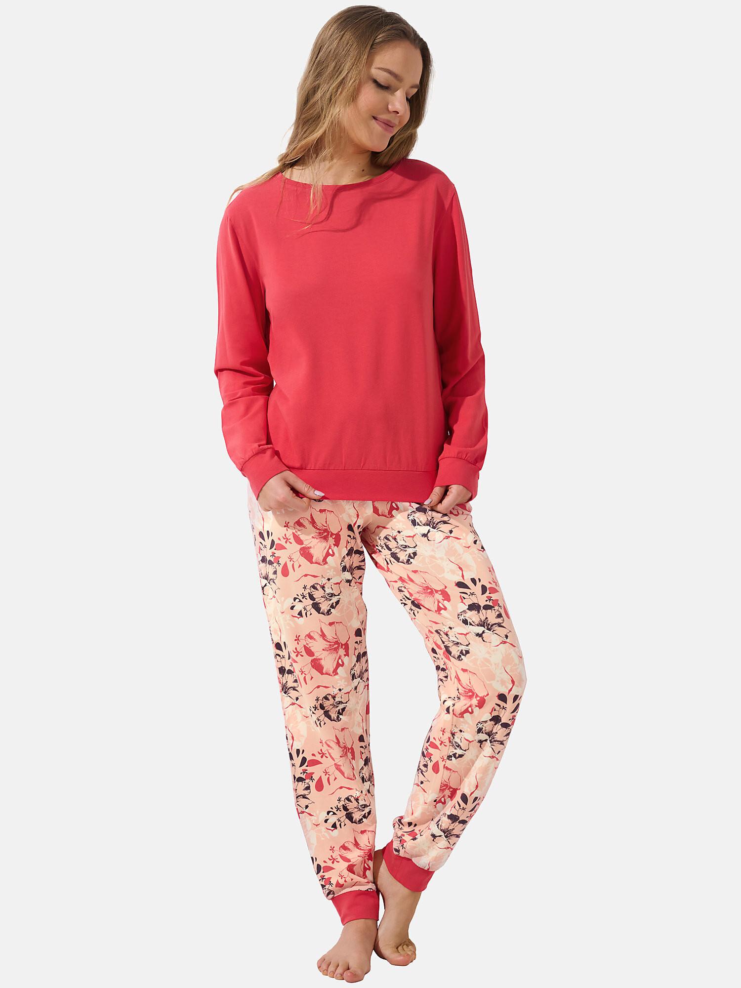 Lisca  Pyjama Hose gerafft Top Langarm Ocean 