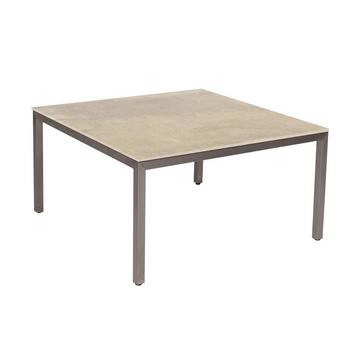 Table basse Obelisk 4 pieds 60 - plateau structure légère - structure inox