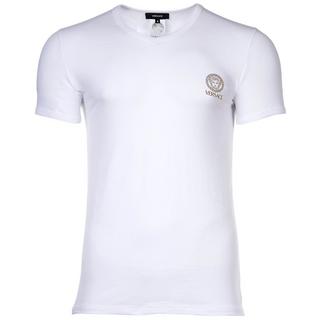 VERSACE Topeka Bi-Stretch Coton Biologique Col V T-Shirt  