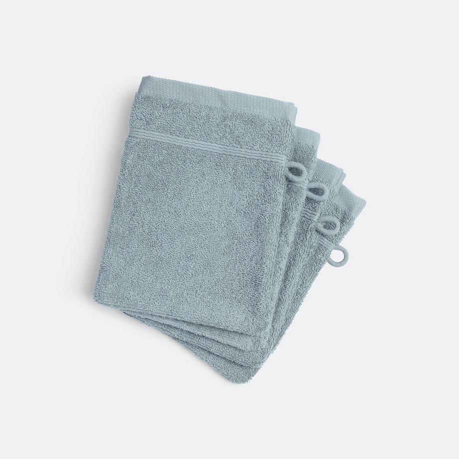 Lot 4 gants de toilette éponge bouclette