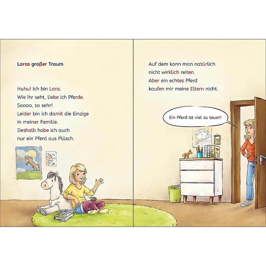 Leselöwen 2. Klasse - Lara und das neue Pferd Giebken, Sabine; Loewe Erstlesebücher (Hrsg.); Reitz, Nadine (Illustrationen) Couverture rigide 