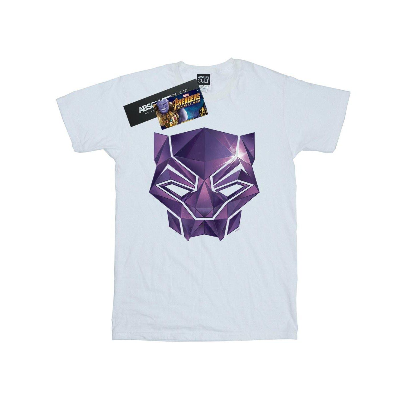 Image of Avengers Infinity War Black Panther Geometric Tshirt Herren Weiss S