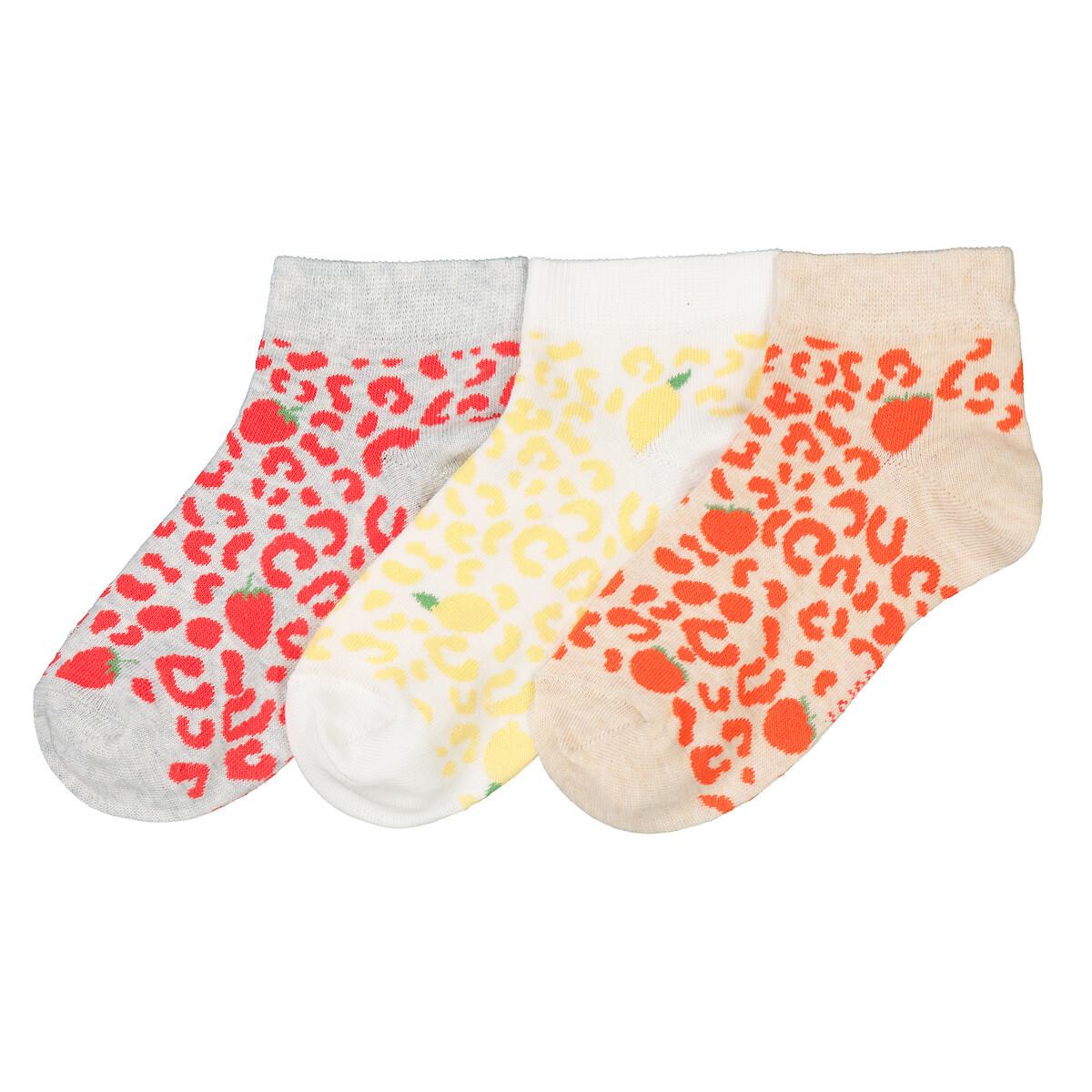 Image of 3er-pack Kurzsocken Damen Weiss Bedruckt 35-37