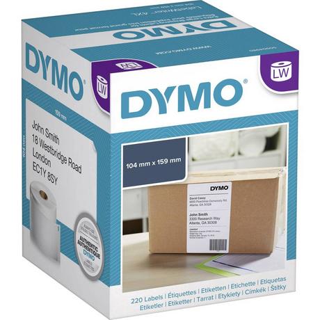 Dymo  Rotolo di etichette 159 x 104 mm Carta Bianco 220 pz. A tenuta permanente Etichetta per spedizioni 