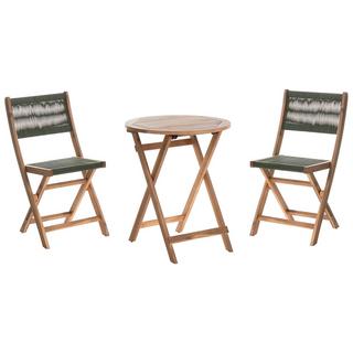 Beliani Set bistrot en Legno d'acacia Mediterraneo PROSSEDI  