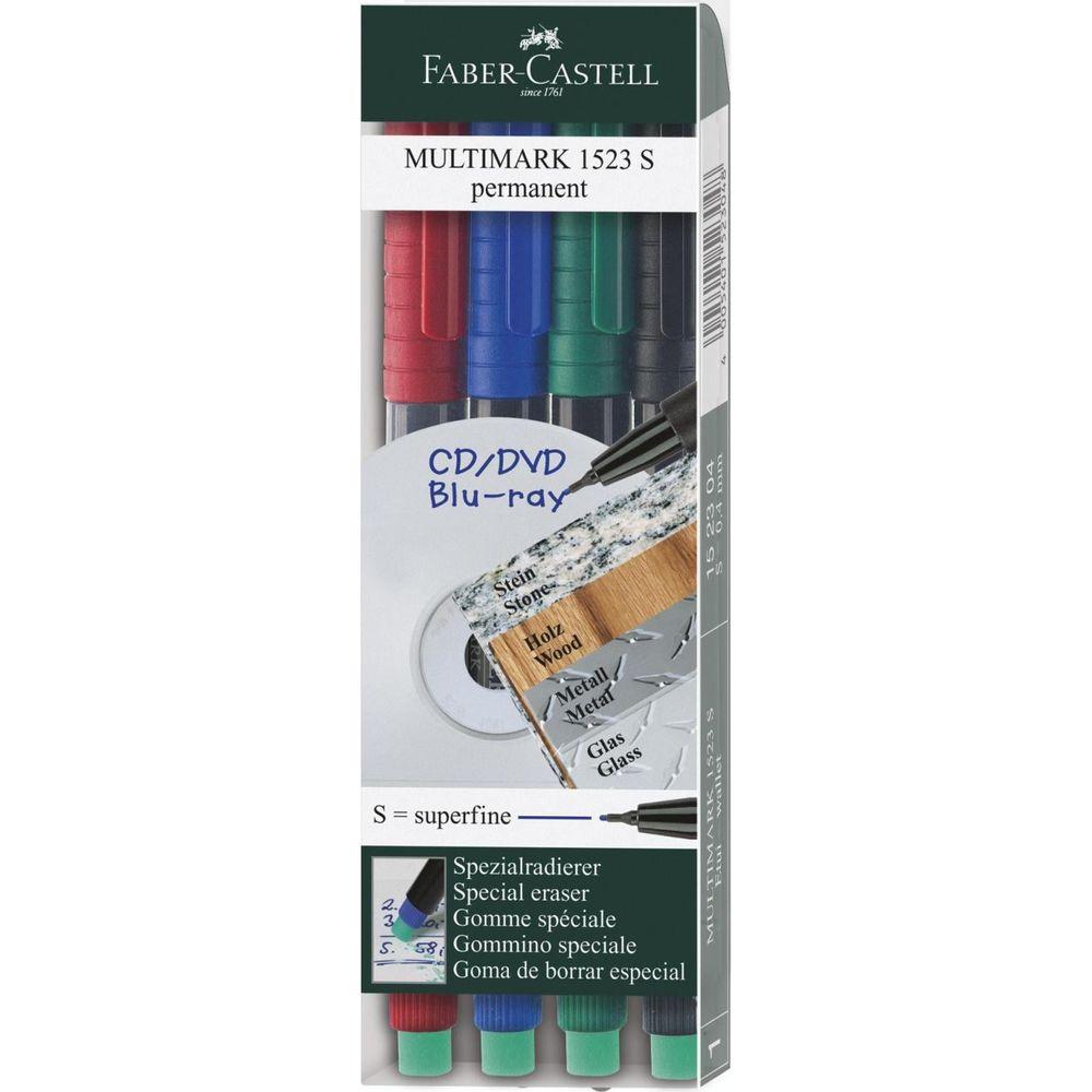 Faber-Castell FABER-CASTELL OHP MULTIMARK S 152304 4-farbig ass. permanent  