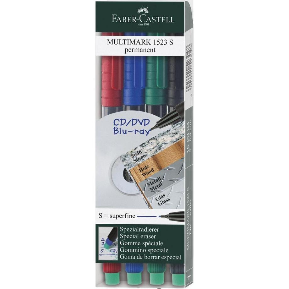 FABER CASTELL FABER-CASTELL OHP MULTIMARK S 152304 4-farbig ass. permanent  