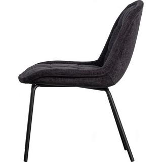 mutoni Chaise de salle à manger Crate Velvet gris foncé  