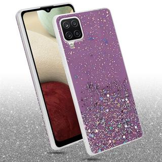 Cadorabo  Housse compatible avec Samsung Galaxy A12 / M12 - Coque de protection en silicone TPU flexible avec paillettes scintillantes 