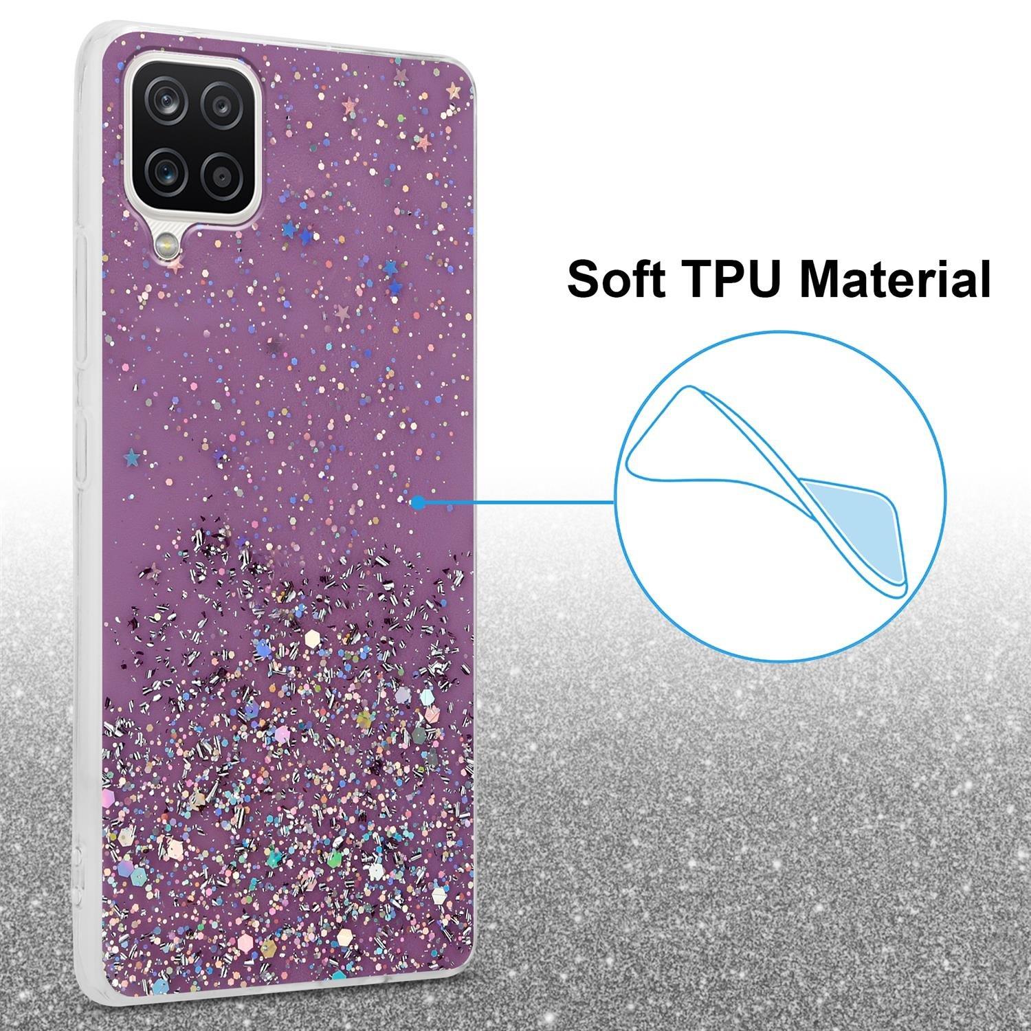 Cadorabo  Hülle für Samsung Galaxy A12  M12 TPU Silikon mit funkelnden Glitter 