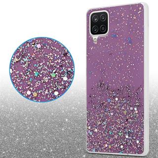 Cadorabo  Housse compatible avec Samsung Galaxy A12 / M12 - Coque de protection en silicone TPU flexible avec paillettes scintillantes 