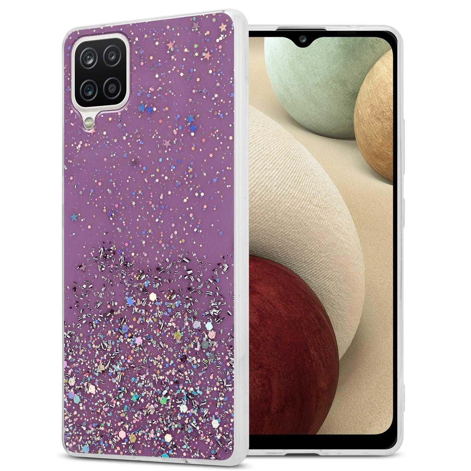 Image of Hülle für Samsung Galaxy A12 M12 TPU Silikon mit funkelnden Glitter