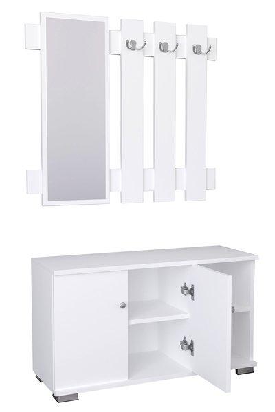 VCM 2-tlg. Holz Sitzbank Schuhschrank Schuhregal Garderobe Dielenmöbel Gados XL  