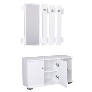 VCM 2-tlg. Holz Sitzbank Schuhschrank Schuhregal Garderobe Dielenmöbel Gados XL  