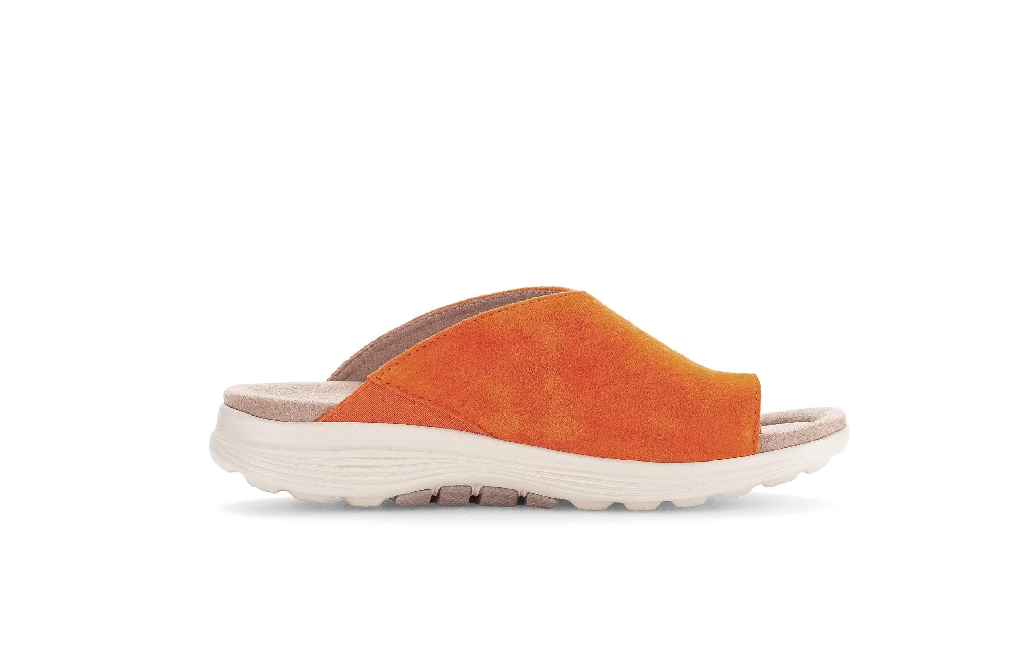 Image of Wildleder Flip Flop Damen Orange 42