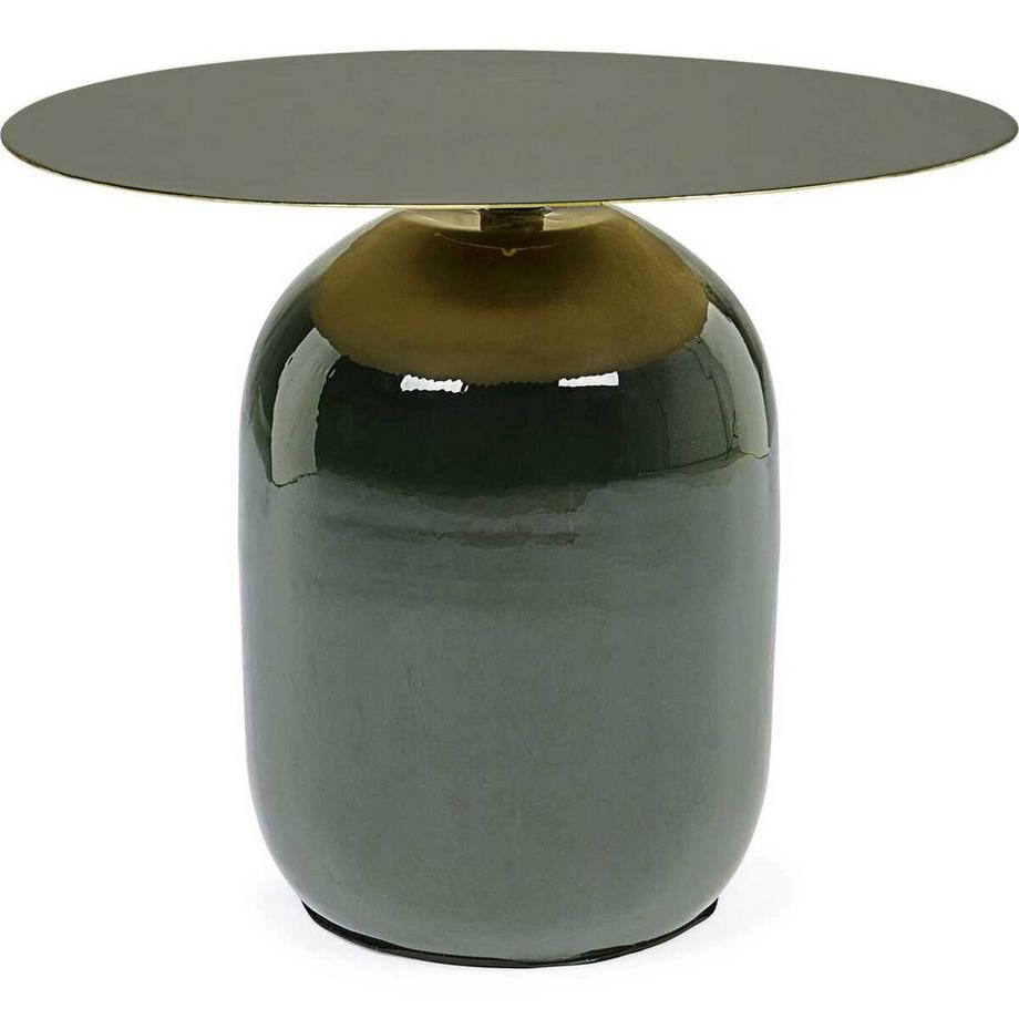 mutoni Table à couverts Nalima vert foncé ronde 50  