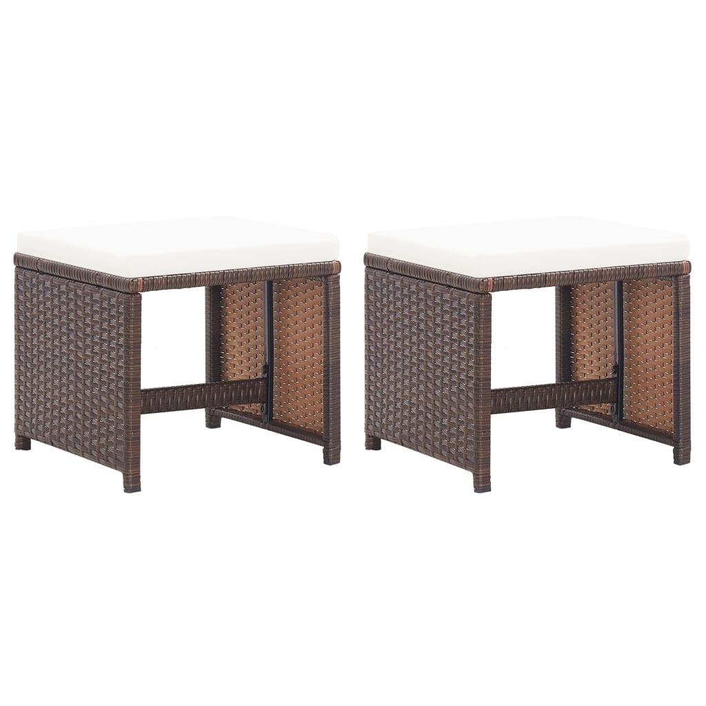 VidaXL Hocker poly-rattan  