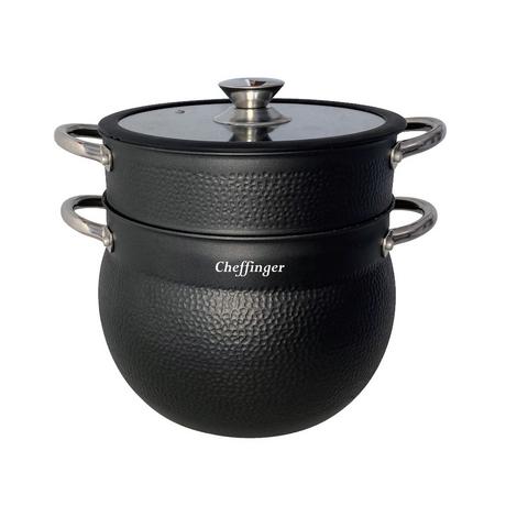 Cheffinger Padella per couscous 8L con vaporiera  