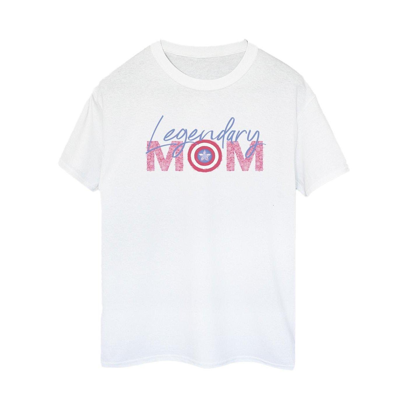Image of Avengers Captain America Mum Tshirt Damen Weiss L