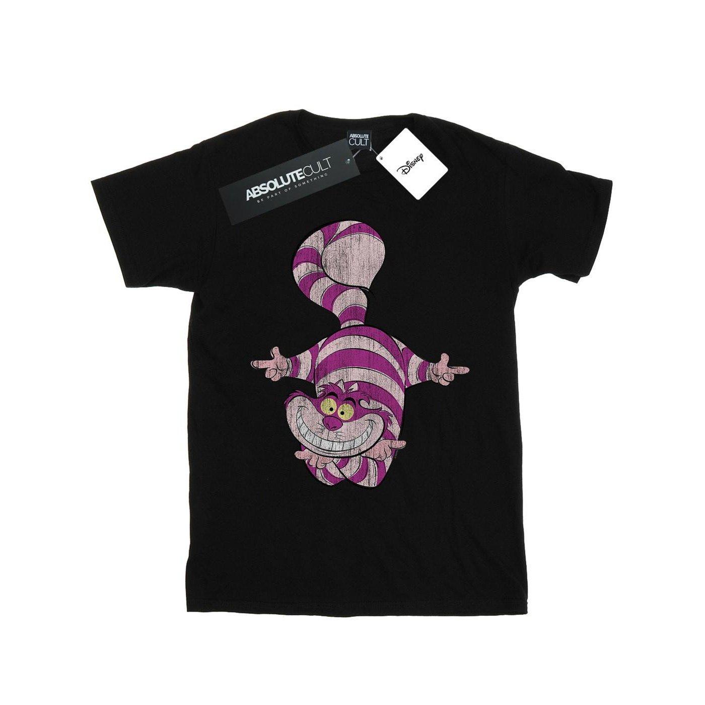 Image of Alice In Wonderland Cheshire Cat Upside Down Tshirt Herren Schwarz 4XL