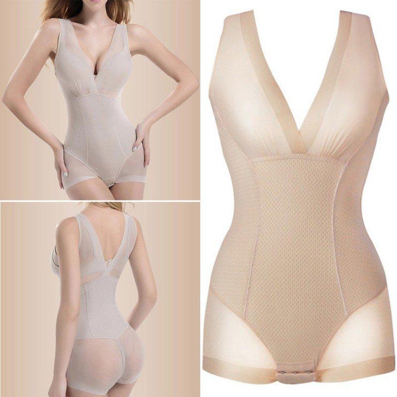 B2X  Shapewear Figurformende Unterwäsche, Beige - Größe L 