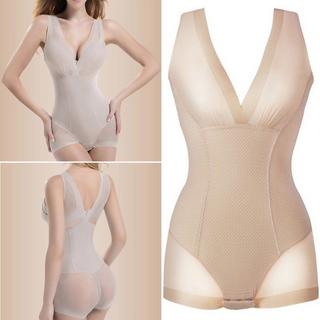 B2X  Shapewear Figurformende Unterwäsche, Beige - Größe L 